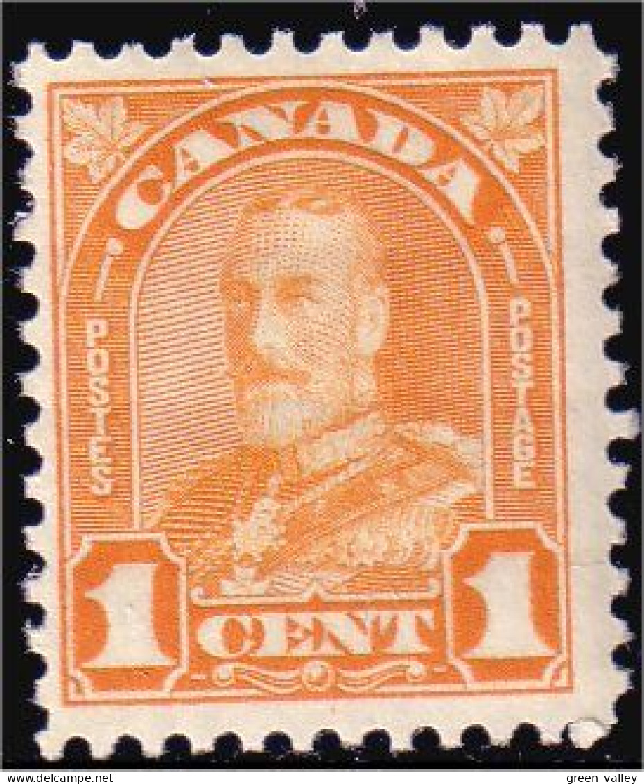 951 Canada 1932 George V ARCH LEAF 1c Orange VF TB MNH ** Neuf SC (195b) - Royalties, Royals