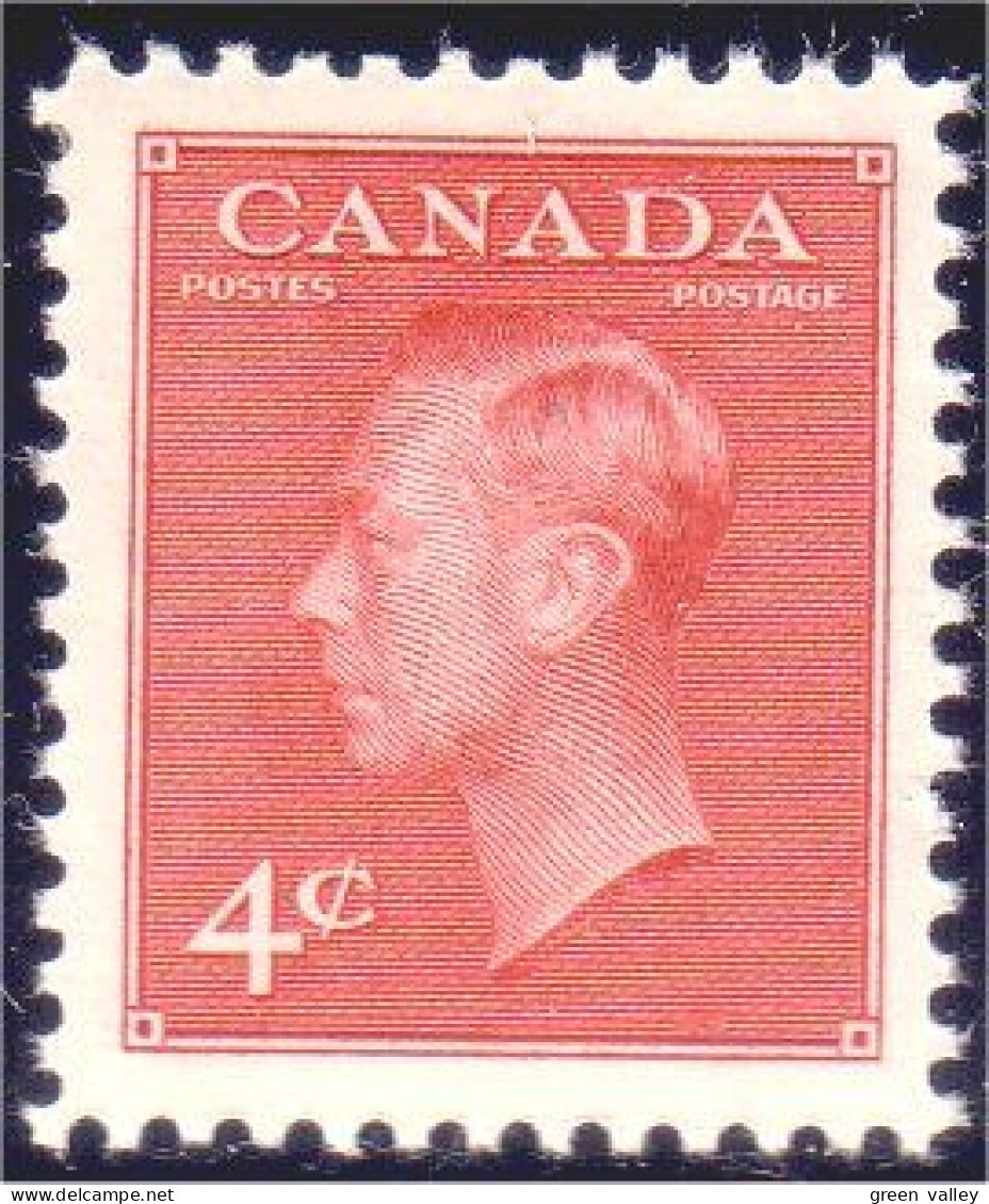 951 Canada 1949 George VI POSTES-POSTAGE 4c Carmine MNH ** Neuf SC (148a) - Unused Stamps
