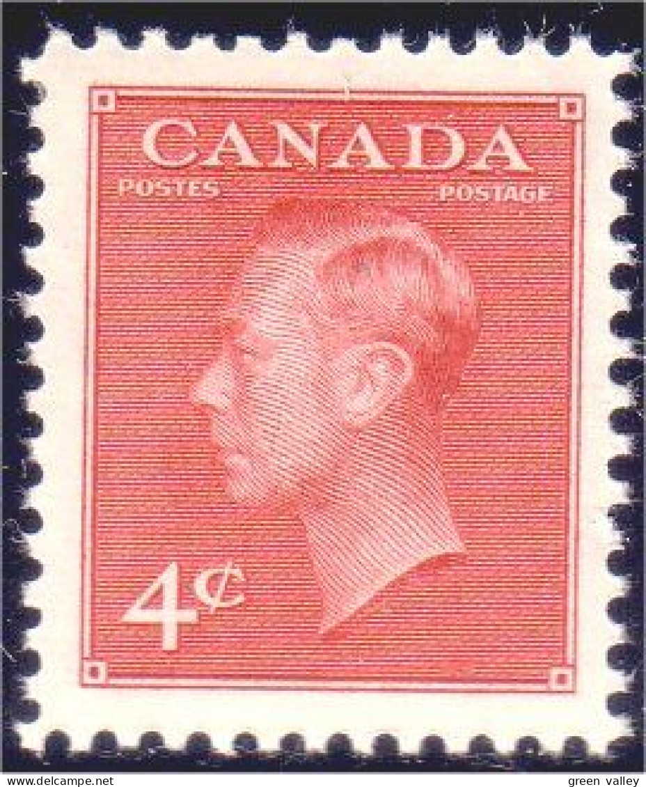 951 Canada 1949 George VI POSTES-POSTAGE 4c Carmine MNH ** Neuf SC (148b) - Royalties, Royals