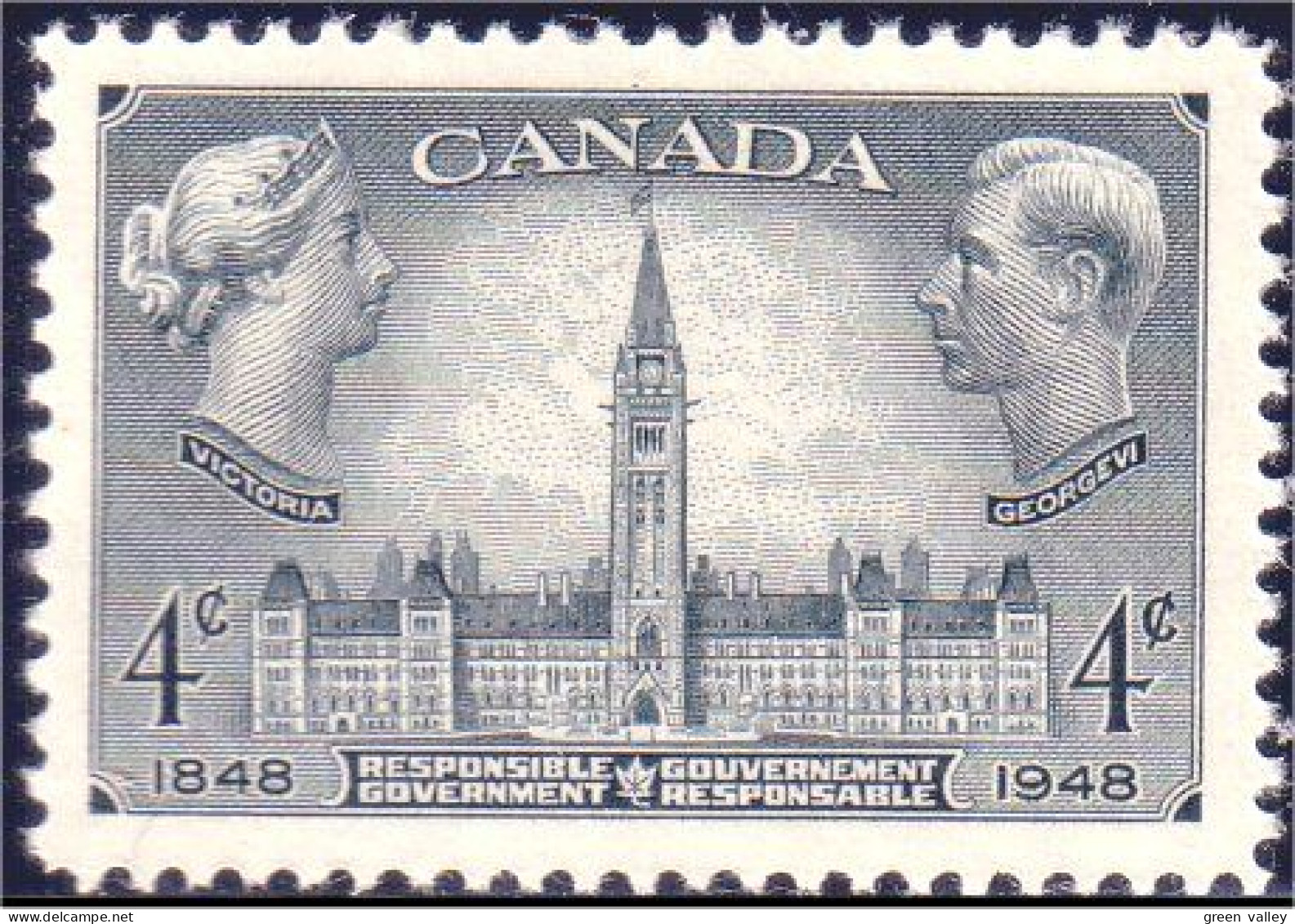 951 Canada 1948 Parlement Parliament MNH ** Neuf SC (138b) - Monuments