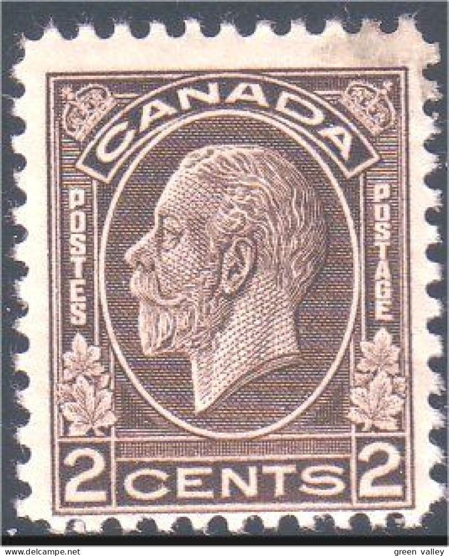 951 Canada 1932 George V Medallion Issue 2c Brun Brown MNH ** Neuf SC (73) - Unused Stamps