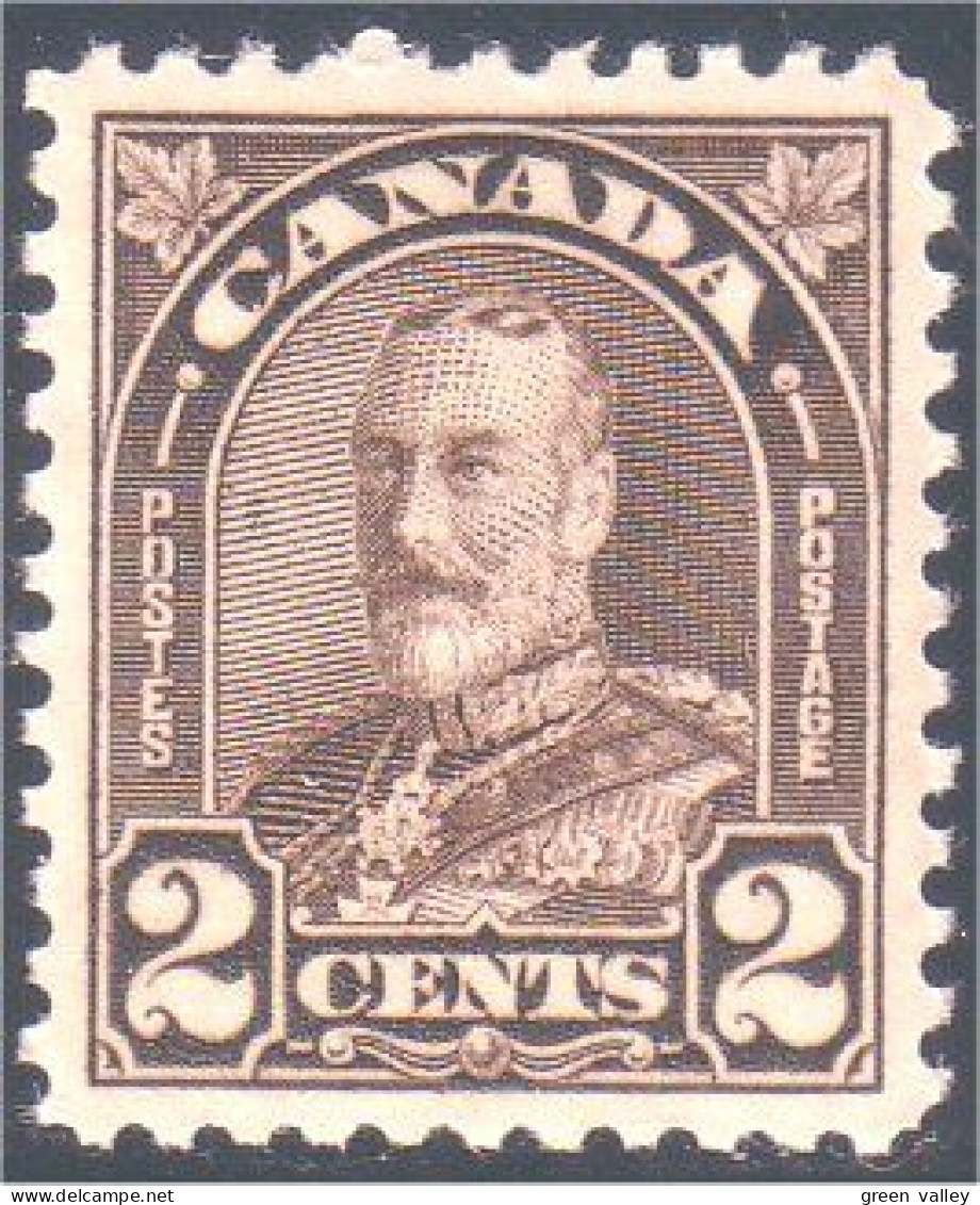 951 Canada 1930 George V Arch Leaf Issue 2c Brun Brown MNH ** Neuf SC (58) - Ongebruikt