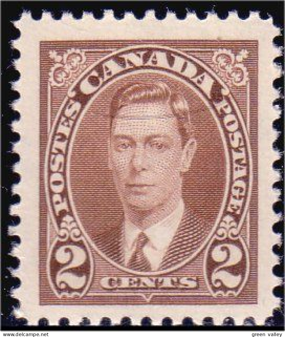 951 Canada 1937 George VI Mufti Issue 2c Brown Brun MNH ** Neuf SC (6) - Koniklijke Families