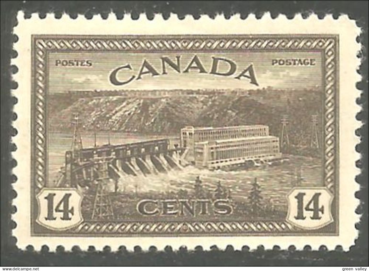 951 Canada 1946 Barrage Hydroelectric Station MH * Neuf (34) - Elettricità