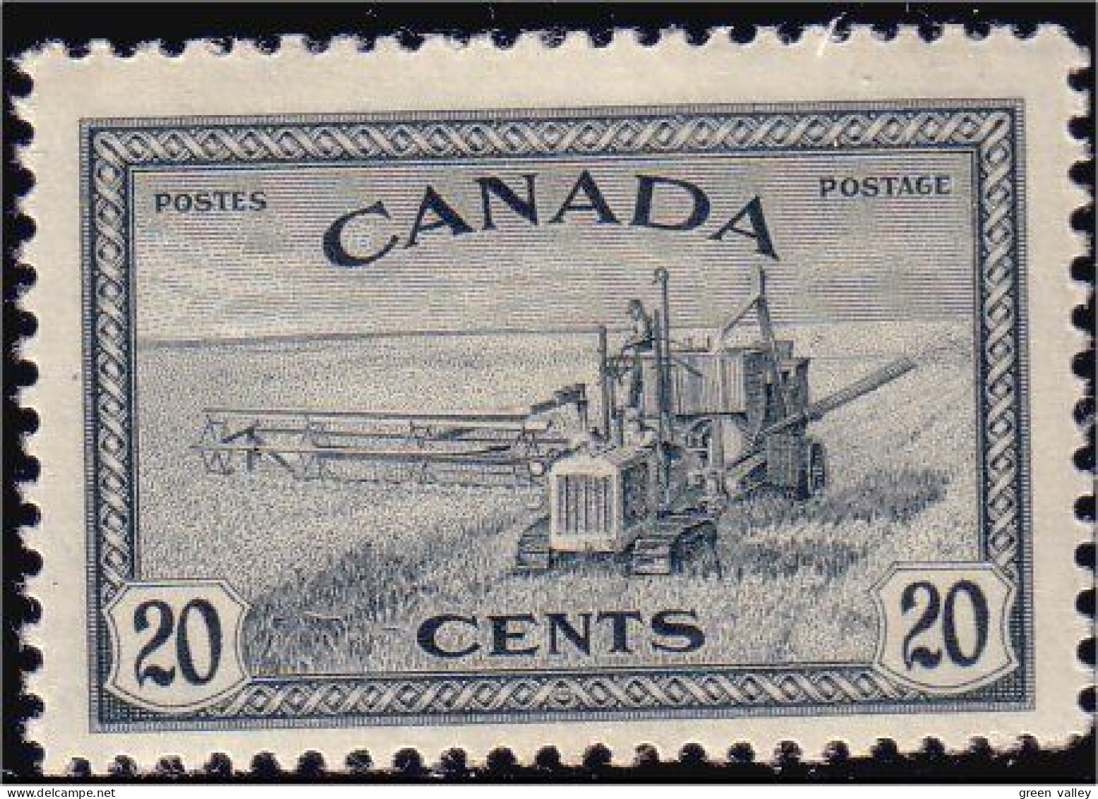 951 Canada 1946 Wheat Combine Harvesting Moissoneuse Blé MNH ** Neuf SC (37) - Food