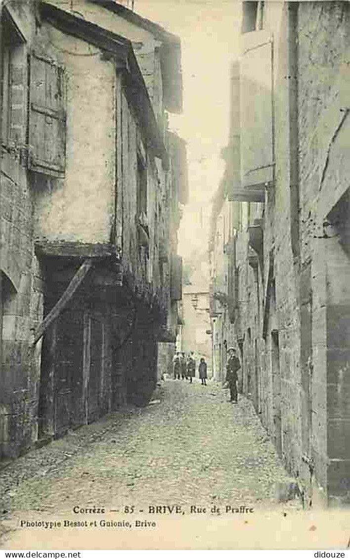 19 - Brive - Rue Du Praffre - Animée - Oblitération Ronde De 1911 - CPA - Voir Scans Recto-Verso - Brive La Gaillarde