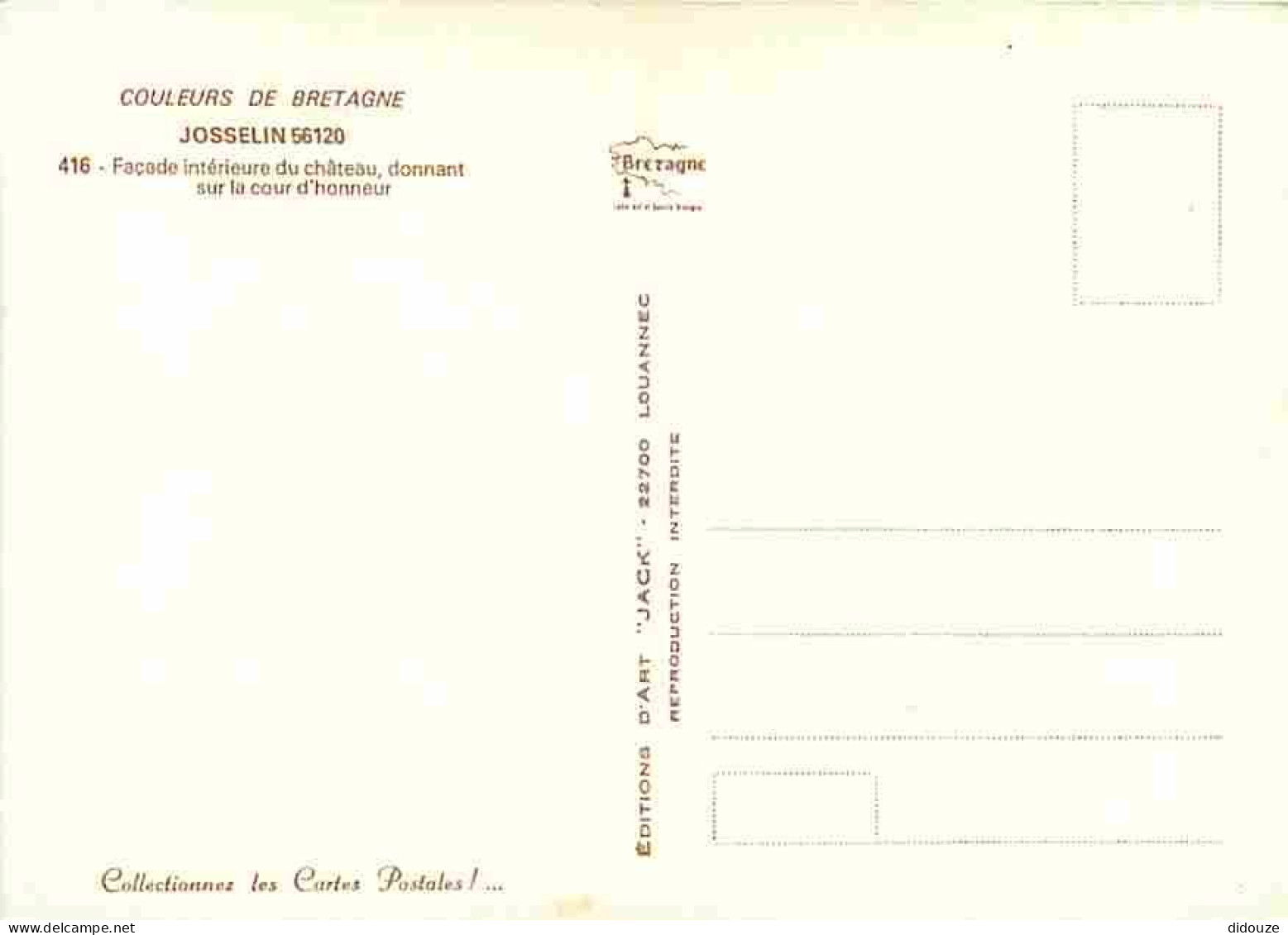 56 - Josselin - Le Château - Façade Intérieure Donnant Sur La Cour D'honneur - Carte Neuve - CPM - Voir Scans Recto-Vers - Josselin