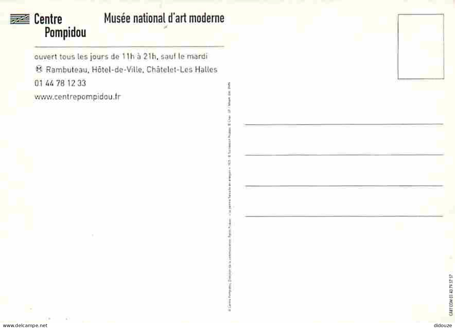 Art - Peinture - Centre Pompidou - Musée National D'Art Moderne - CPM - Voir Scans Recto-Verso - Peintures & Tableaux