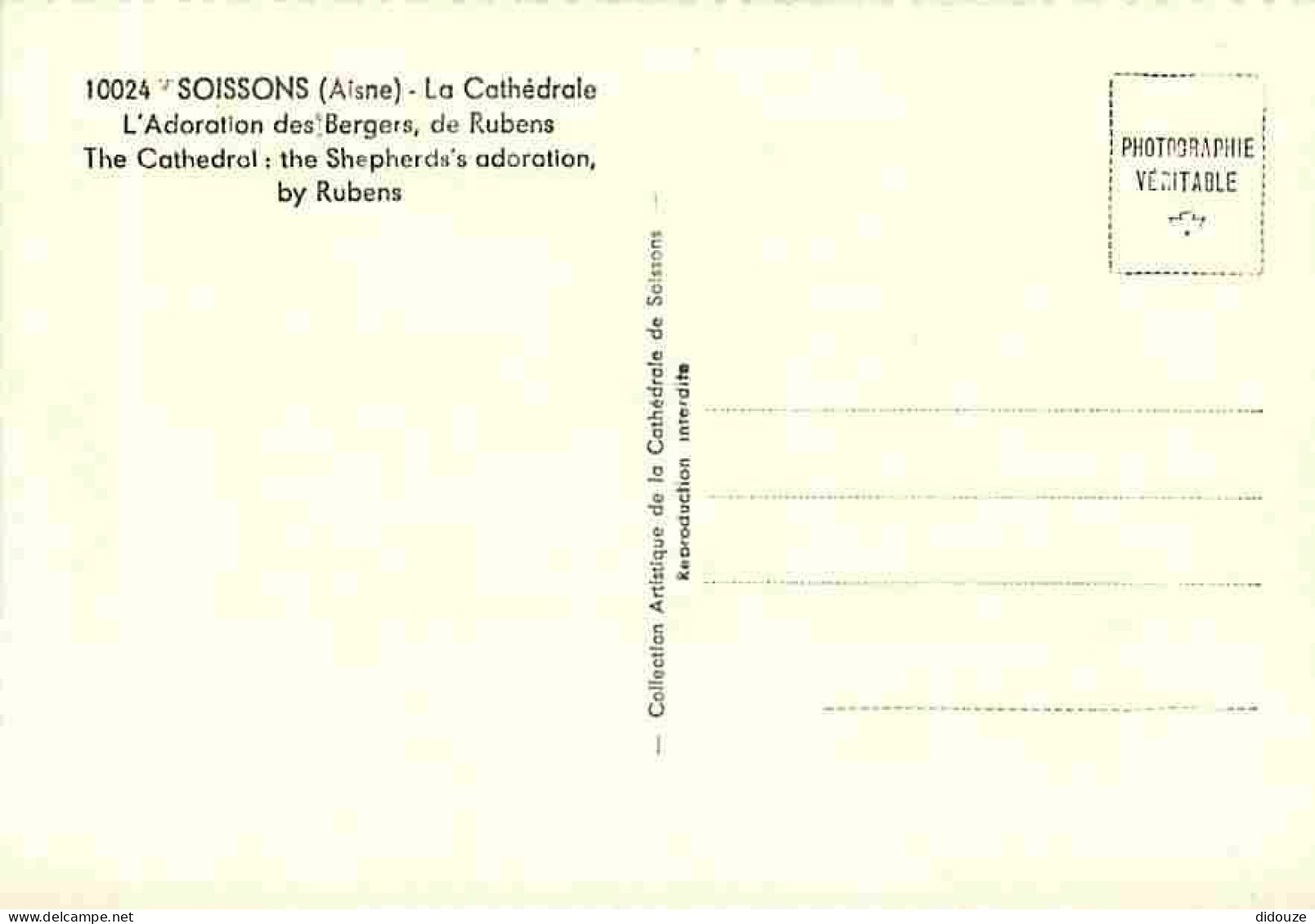Art - Peinture Religieuse - Soissons - La Cathédrale - L'Adoration Des Bergers De Rubens - CPM - Voir Scans Recto-Verso - Paintings, Stained Glasses & Statues