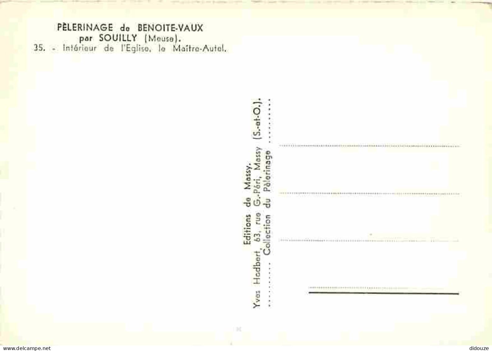 Art - Vitraux Religieux - Pèlerinage De Benoite-Vaux Par Souilly - Intérieur De L'Eglise - Le Maitre Autel - CPM - Voir  - Schilderijen, Gebrandschilderd Glas En Beeldjes