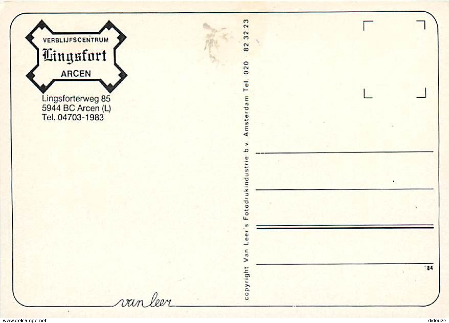 Pays-Bas - Nederland - Arcen - Lingsfort - CPM - Voir Scans Recto-Verso - Otros & Sin Clasificación