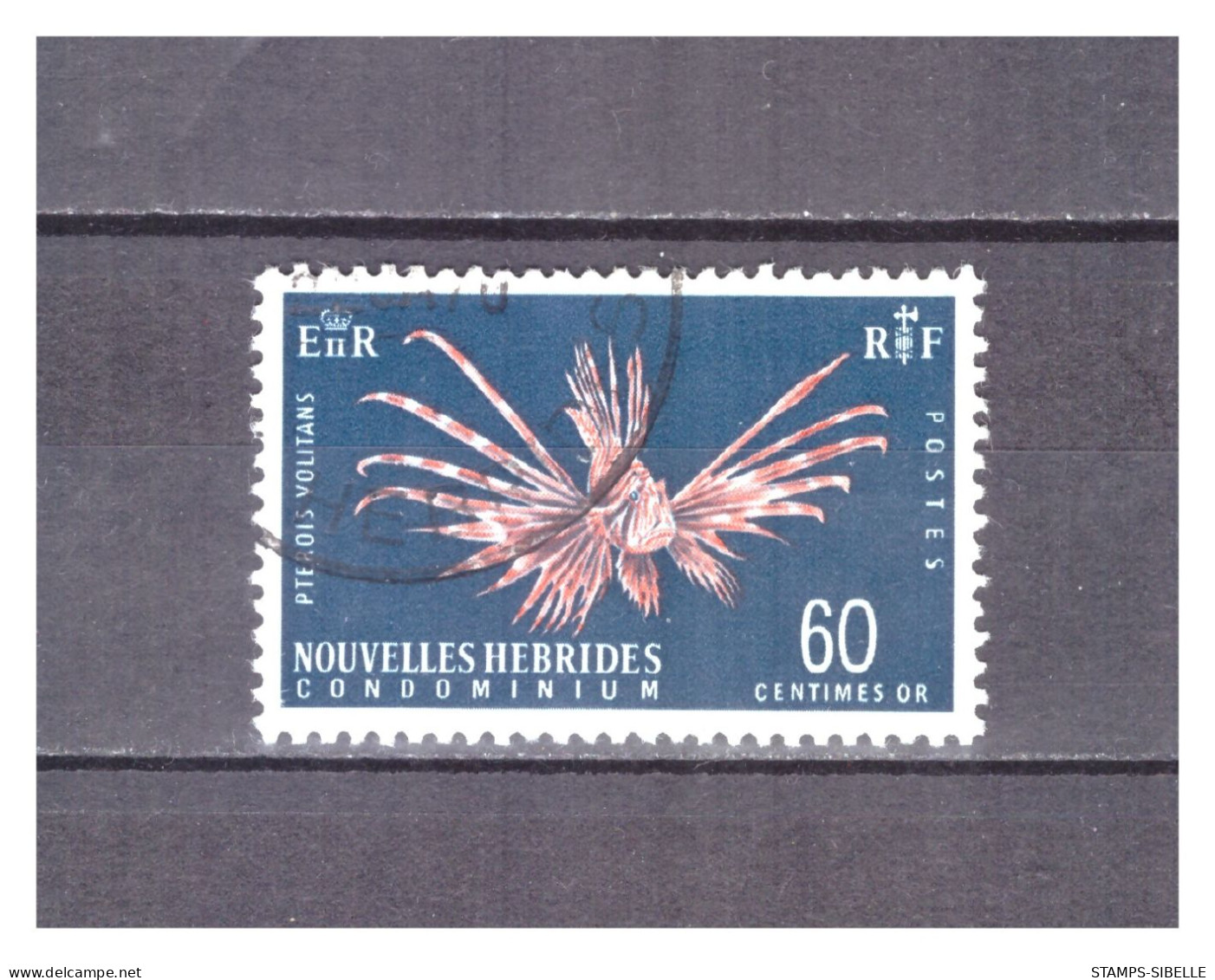 NOUVELLES  HEBRIDES   . N ° 265 .  60 C  POISSON    OBLITERE    .  SUPERBE . - Used Stamps