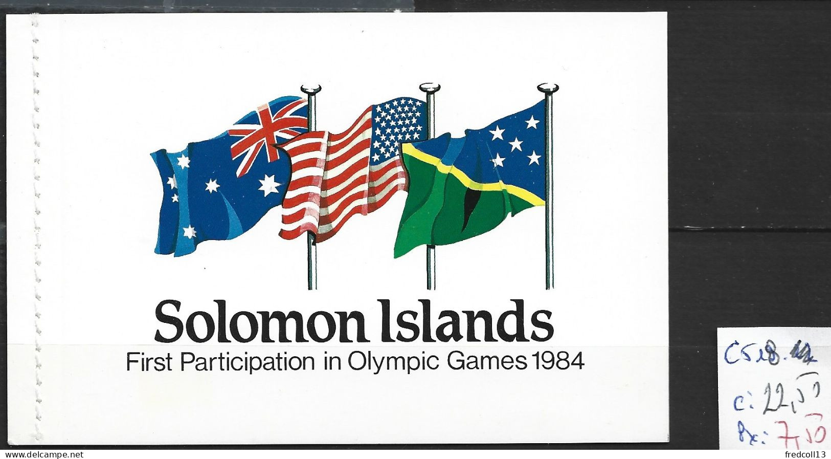 SALOMON CARNET C 518 Côte 22.50 € - Isole Salomone (1978-...)