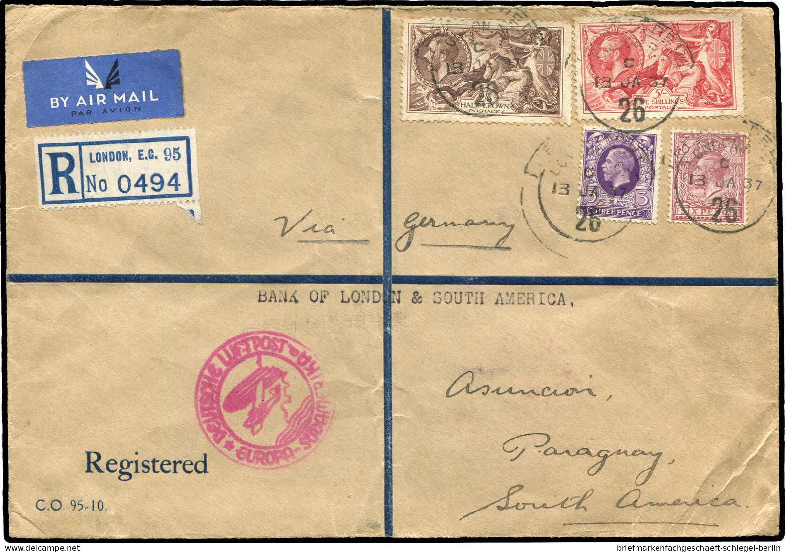 Grossbritannien, 1937, Brief - Sonstige & Ohne Zuordnung
