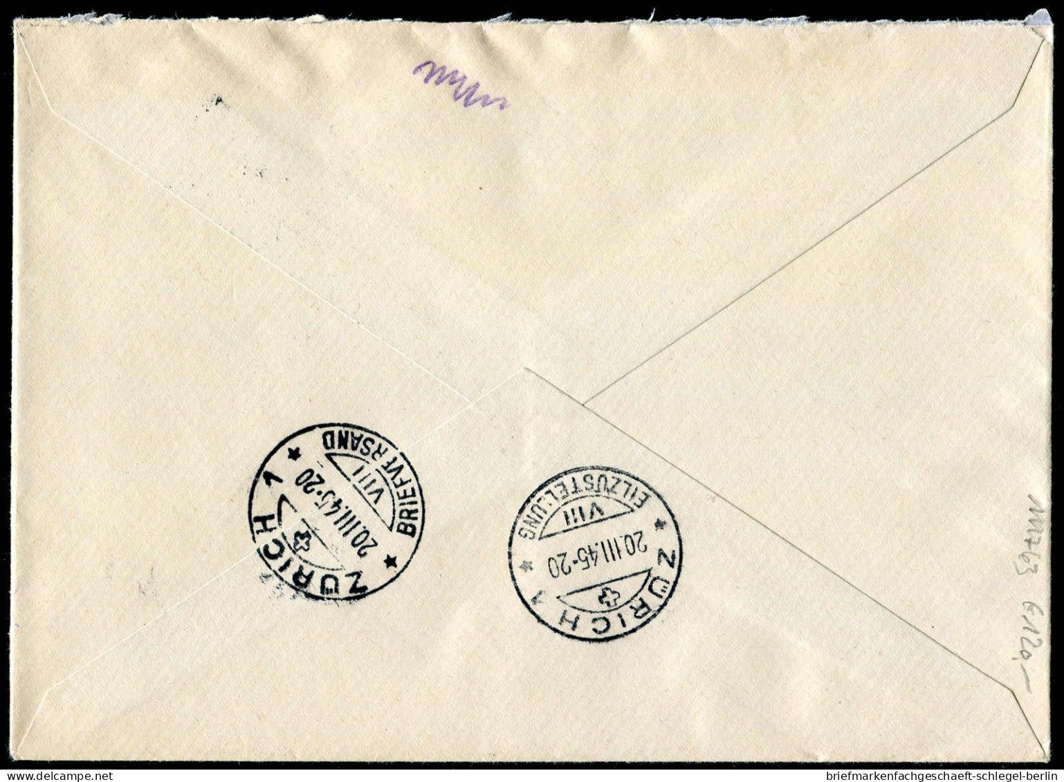 Schweiz, 1945, Bl. 11, Brief - Other & Unclassified