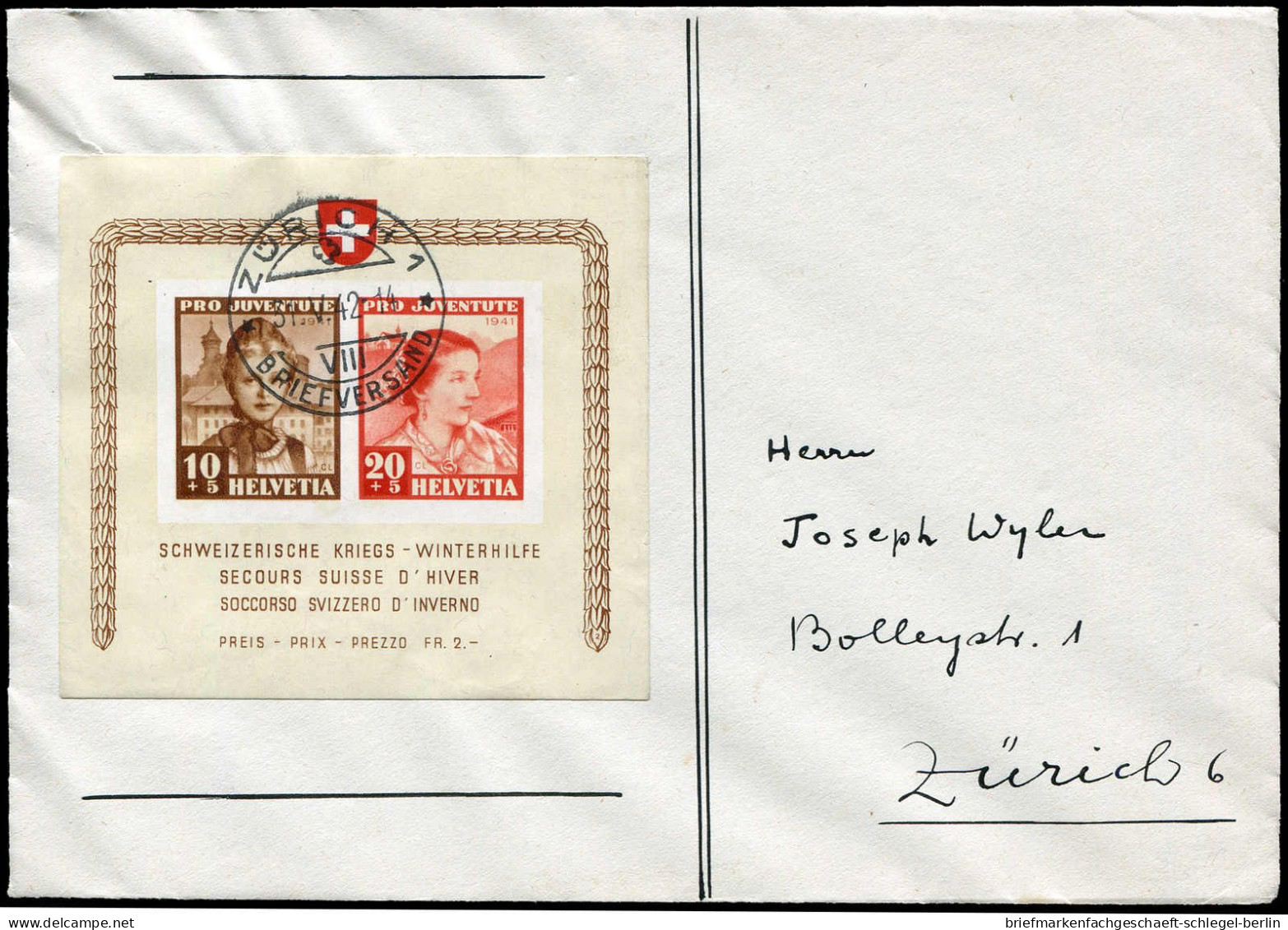 Schweiz, 1942, Bl. 6, Brief - Other & Unclassified