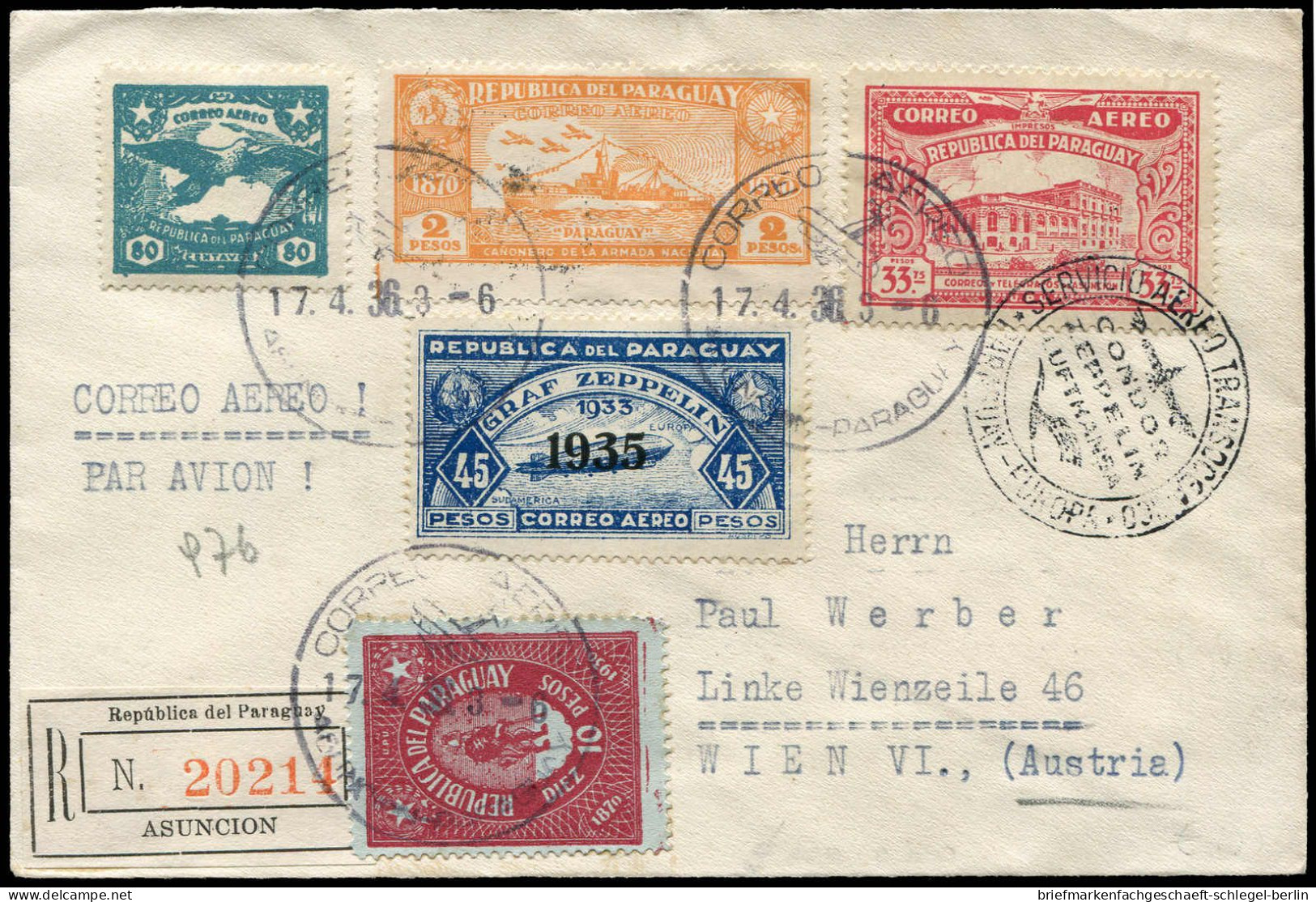 Paraguay, 1936, Brief - Paraguay