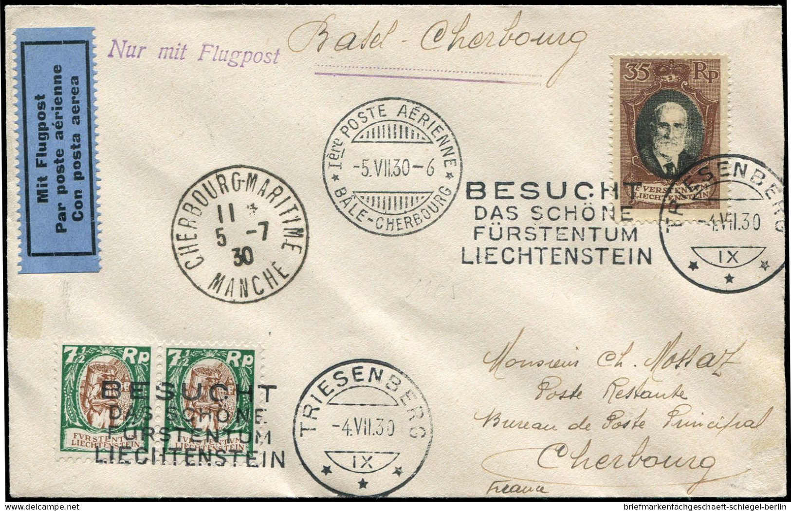 Liechtenstein, 1930, Brief - Other & Unclassified