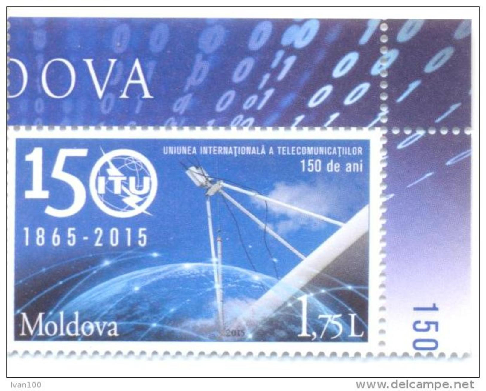 2015. Moldova, 150y Of International Telecommunication Union (ITU), 1v, Mint/** - Moldova