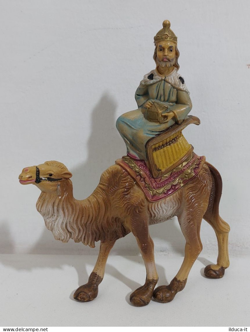 64777 Pastorello Presepe - Statuina In Plastica - Re Magio Su Cammello - Christmas Cribs