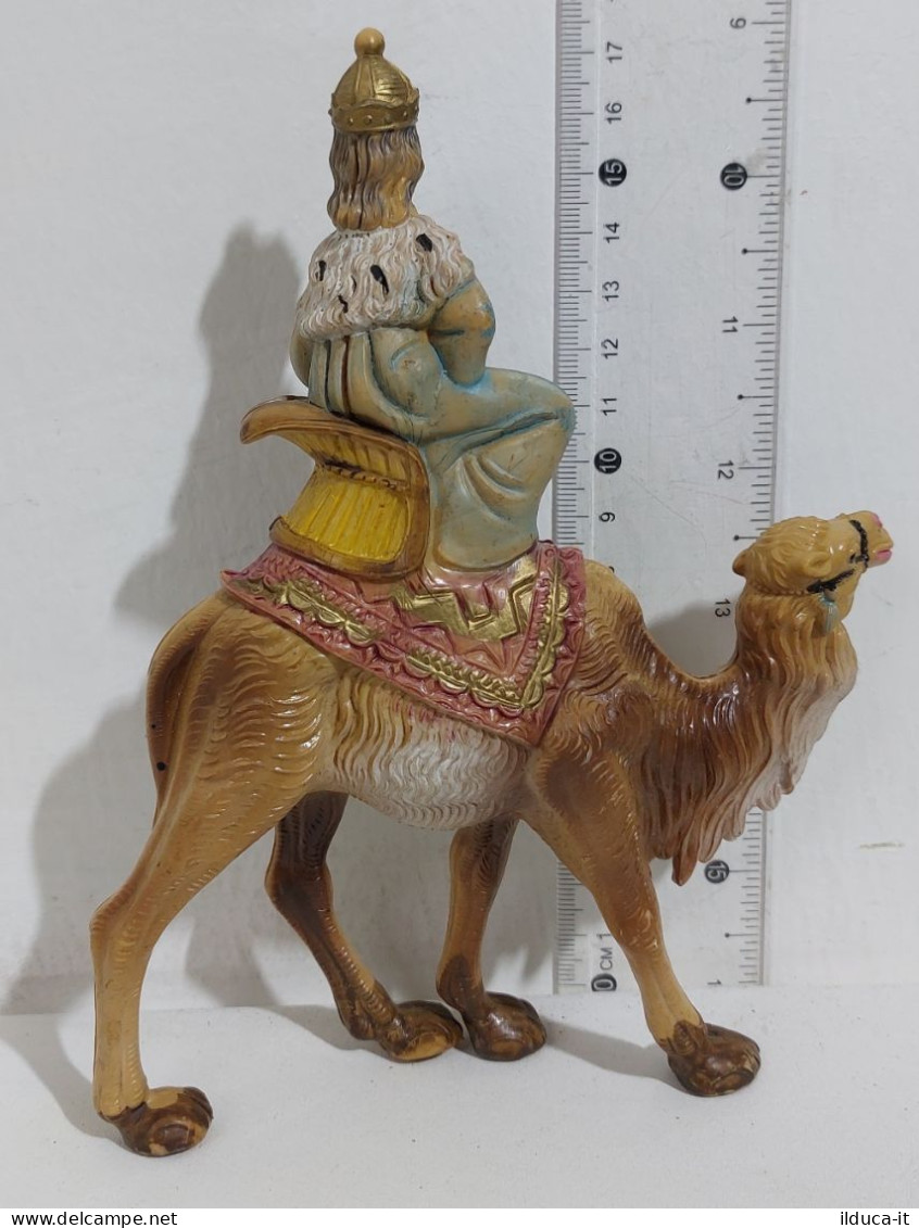 64777 Pastorello Presepe - Statuina In Plastica - Re Magio Su Cammello - Christmas Cribs