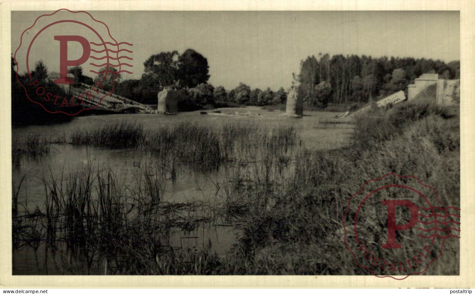 ¡¡RARE!! FRANCIA. FRANCE. COURCEROY - LE PONT DETRUIT. 1944. RPPC. - Other & Unclassified