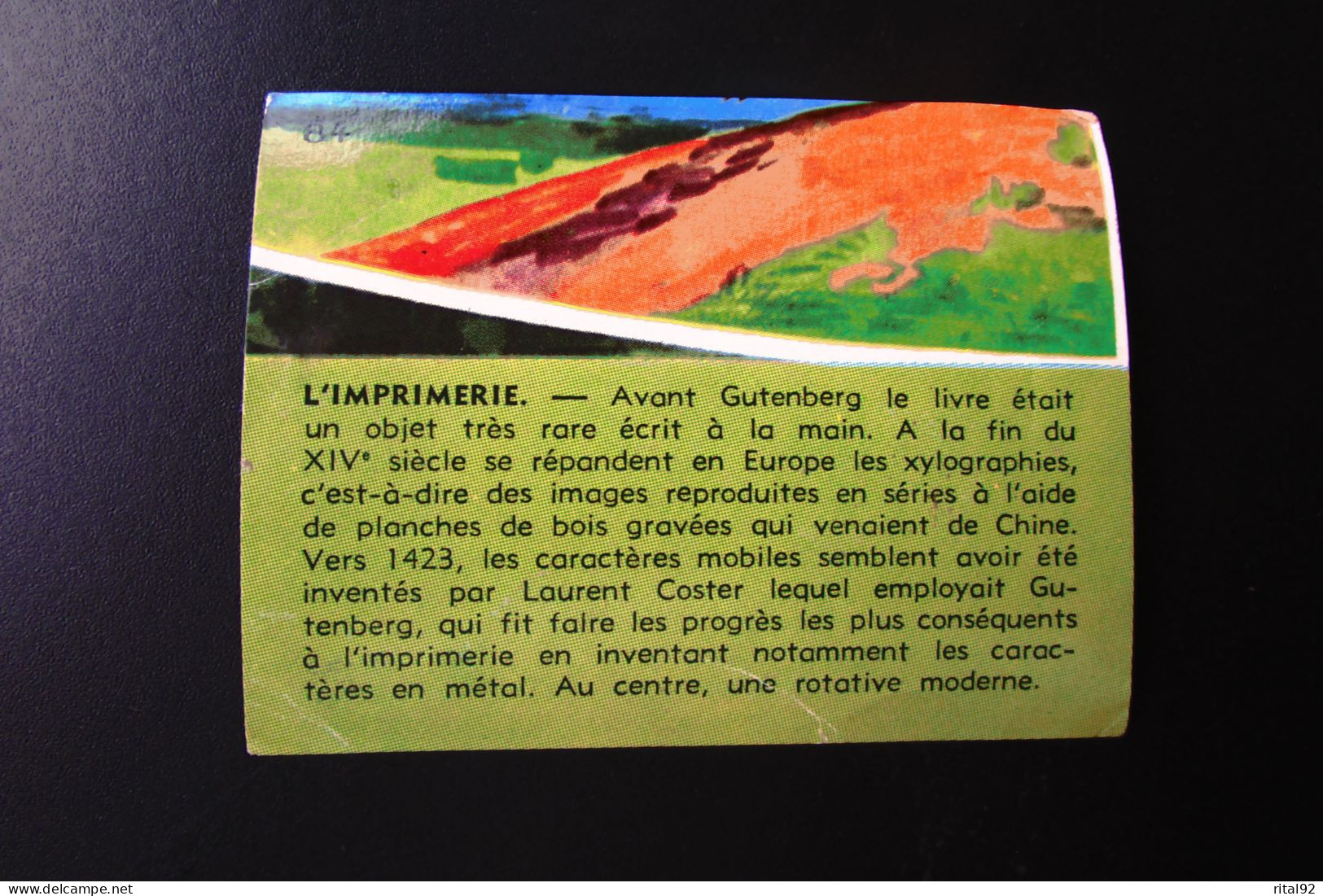 Chromo/Image "Biscottes PRIOR" - Série "CARTE : LES ETAPES DE NOTRE CIVILISATION" - Albums & Catalogues