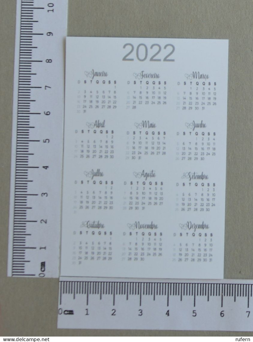CALENDAR  - BENFICA - 2022 - 2 SCANS  - (Nº59134) - Kleinformat : 2001-...