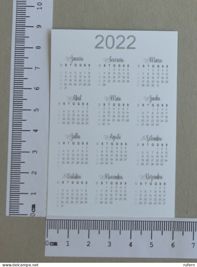 CALENDAR  - BENFICA - 2022 - 2 SCANS  - (Nº59136) - Kleinformat : 2001-...