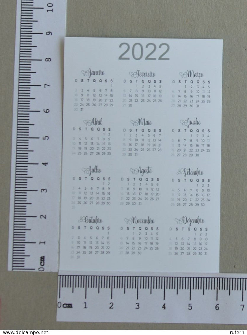CALENDAR  - BENFICA - 2022 - 2 SCANS  - (Nº59137) - Klein Formaat: 2001-...