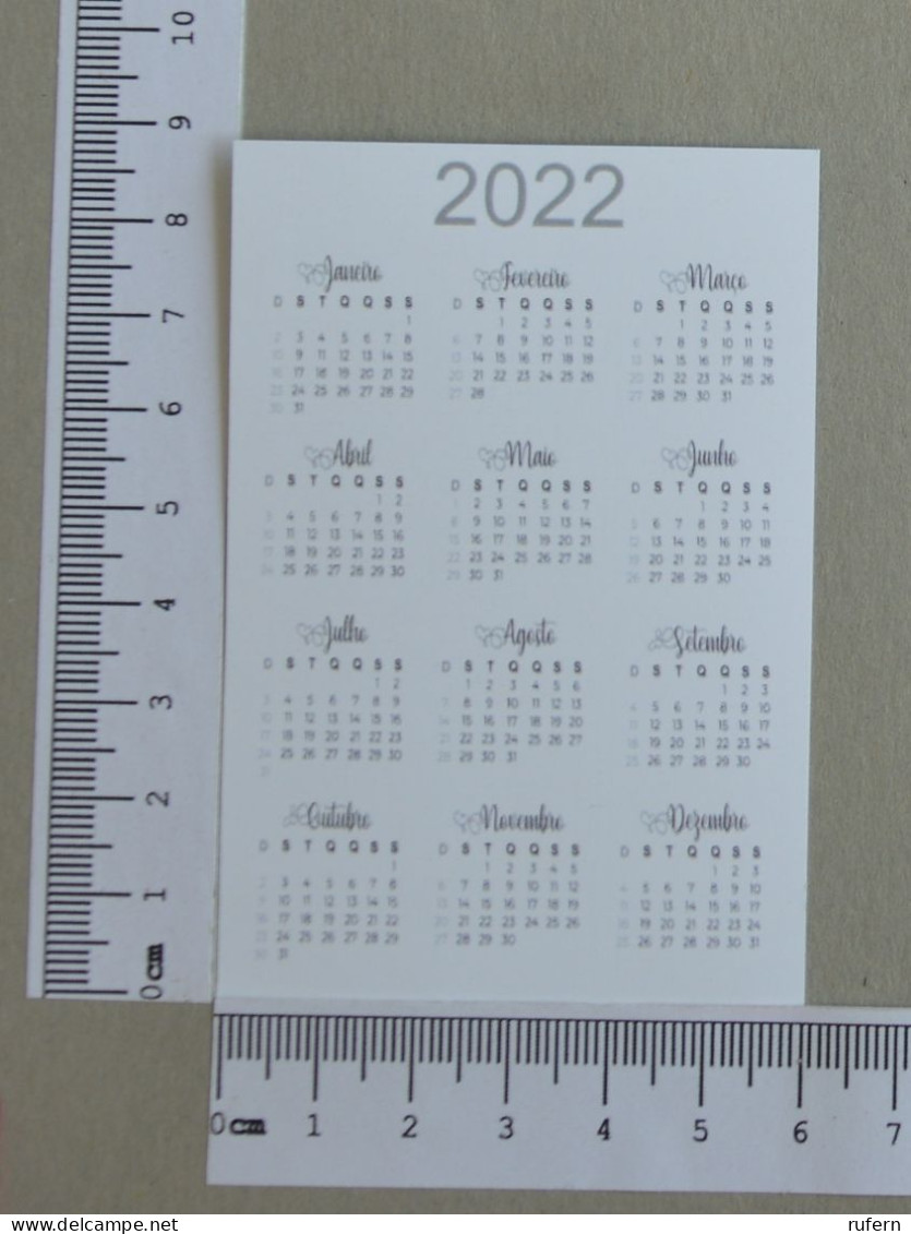 CALENDAR  - BENFICA - 2022 - 2 SCANS  - (Nº59138) - Petit Format : 2001-...