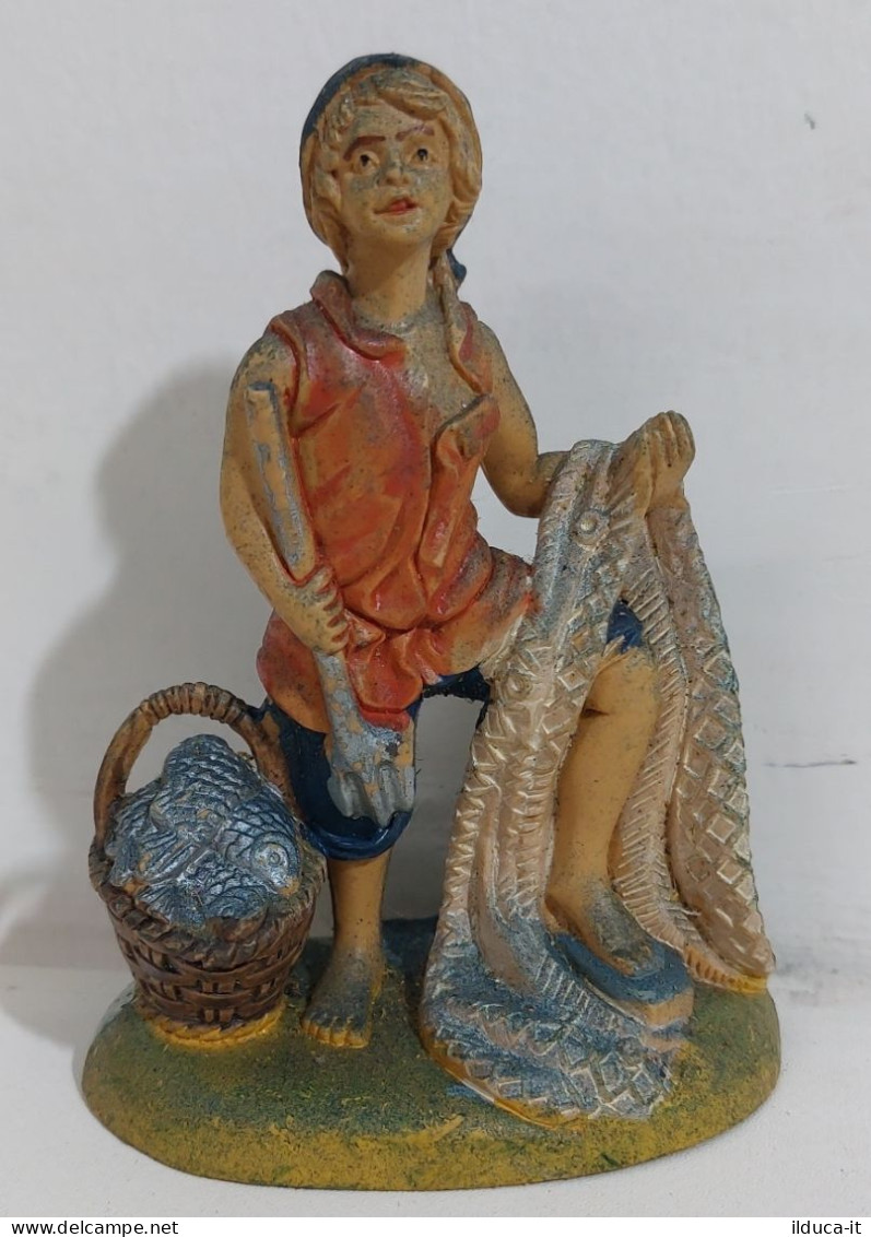 66095 Pastorello Presepe - Statuina In Plastica - Pescivendolo - Nacimientos - Pesebres