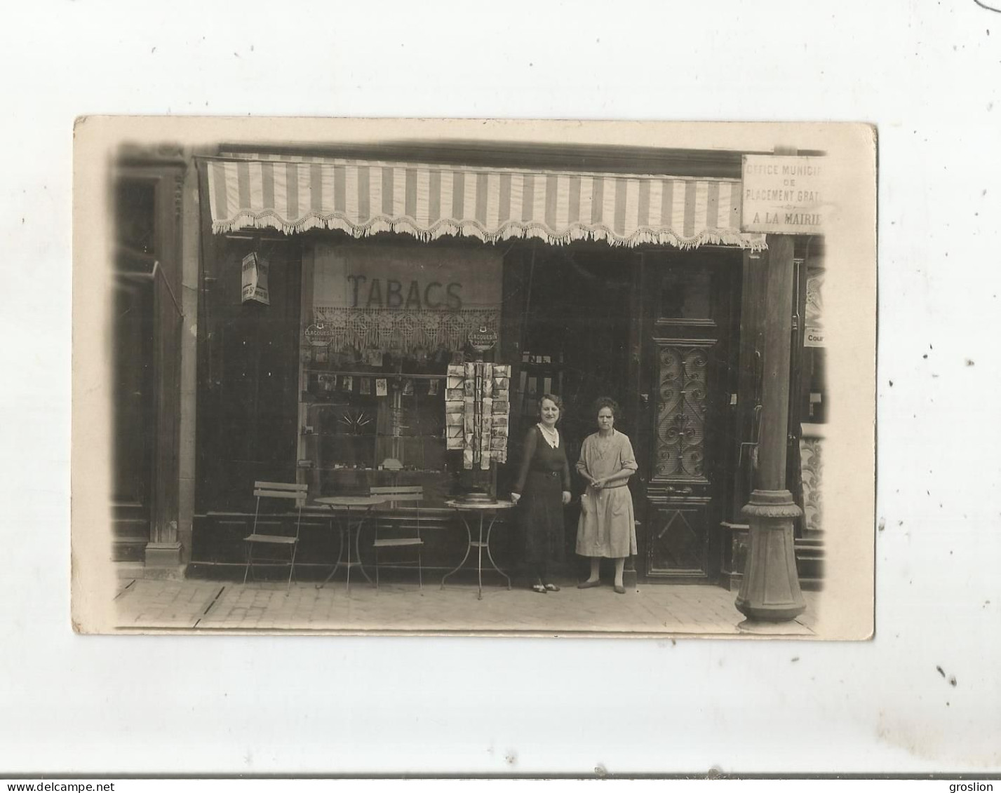 CARTE POSTALE ANCIENNE NON SITUEE MAGASIN TABACS ET CARTES POSTALES (ANIMATION DEVANT) - To Identify