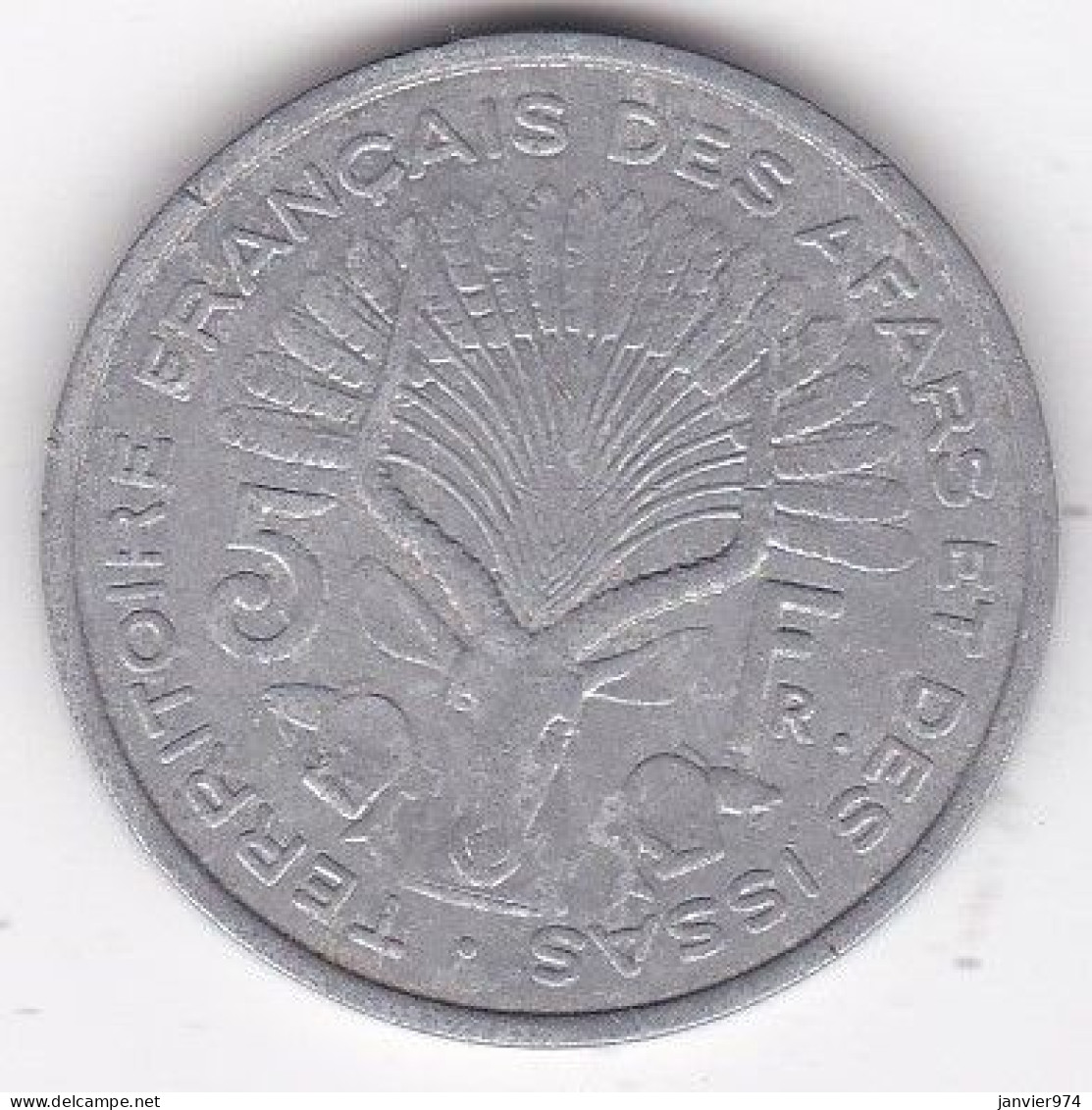 Territoire Français Des Afars Et Des Issas Djibouti 5 Francs 1975 , En Aluminium , Lec# 59 - Djibouti