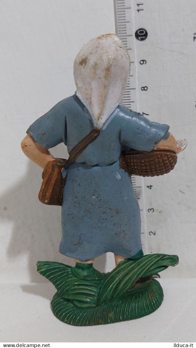 66103 Pastorello Presepe - Statuina In Plastica - Donna Con Anatra - Crèches De Noël