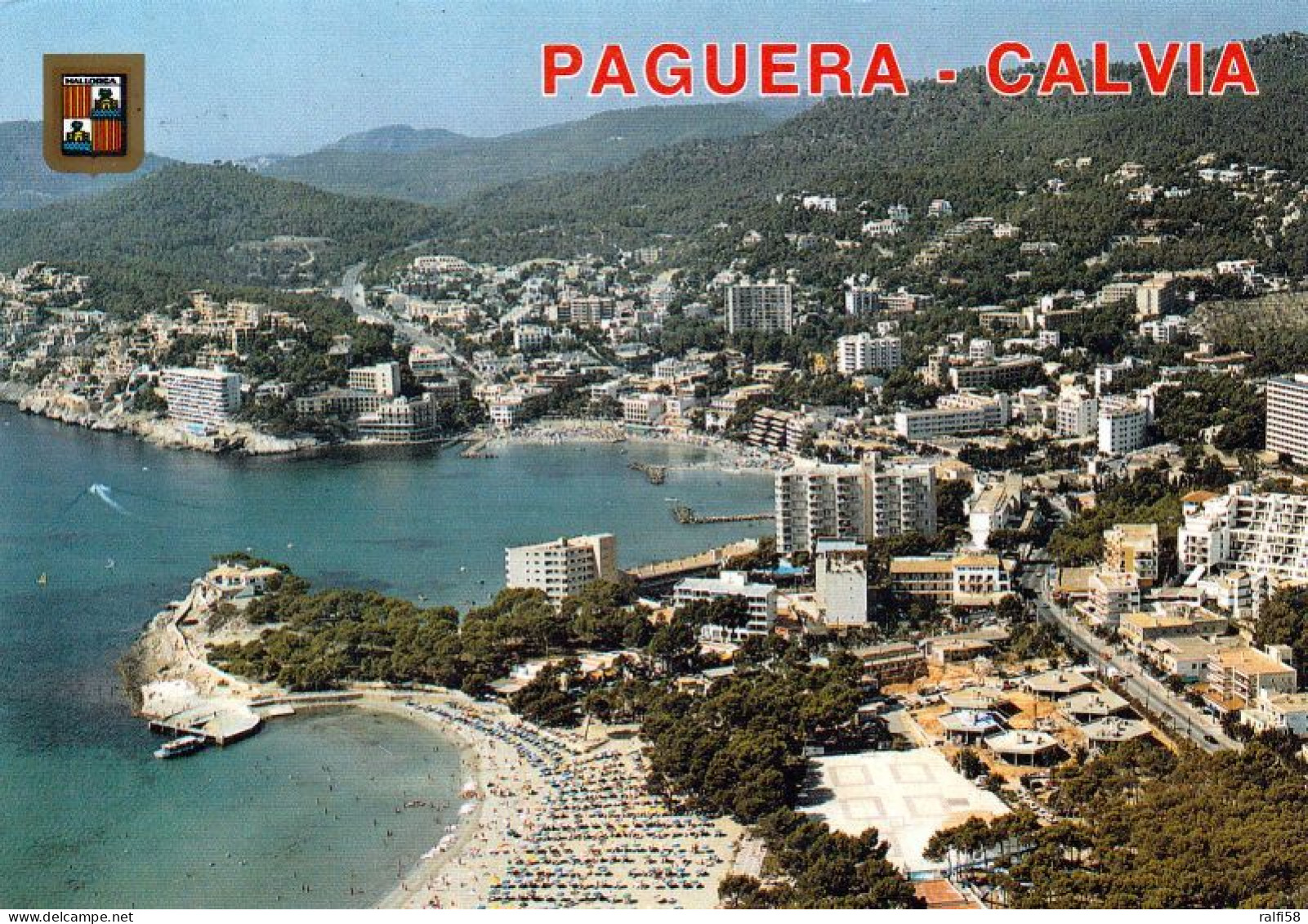 1 AK Spanien * Blick Auf Paguera Calvia - Luftbildaufnahme - Ein Touristenort Auf Mallorca * - Mallorca