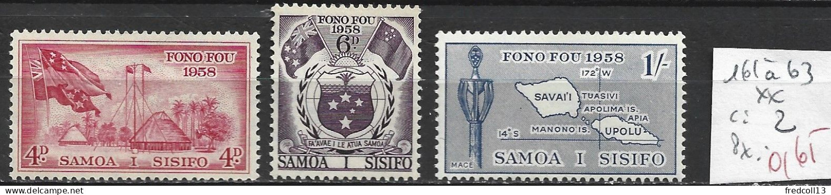 SAMOA 161 à 63 ** Côte 2 € - Samoa (Staat)