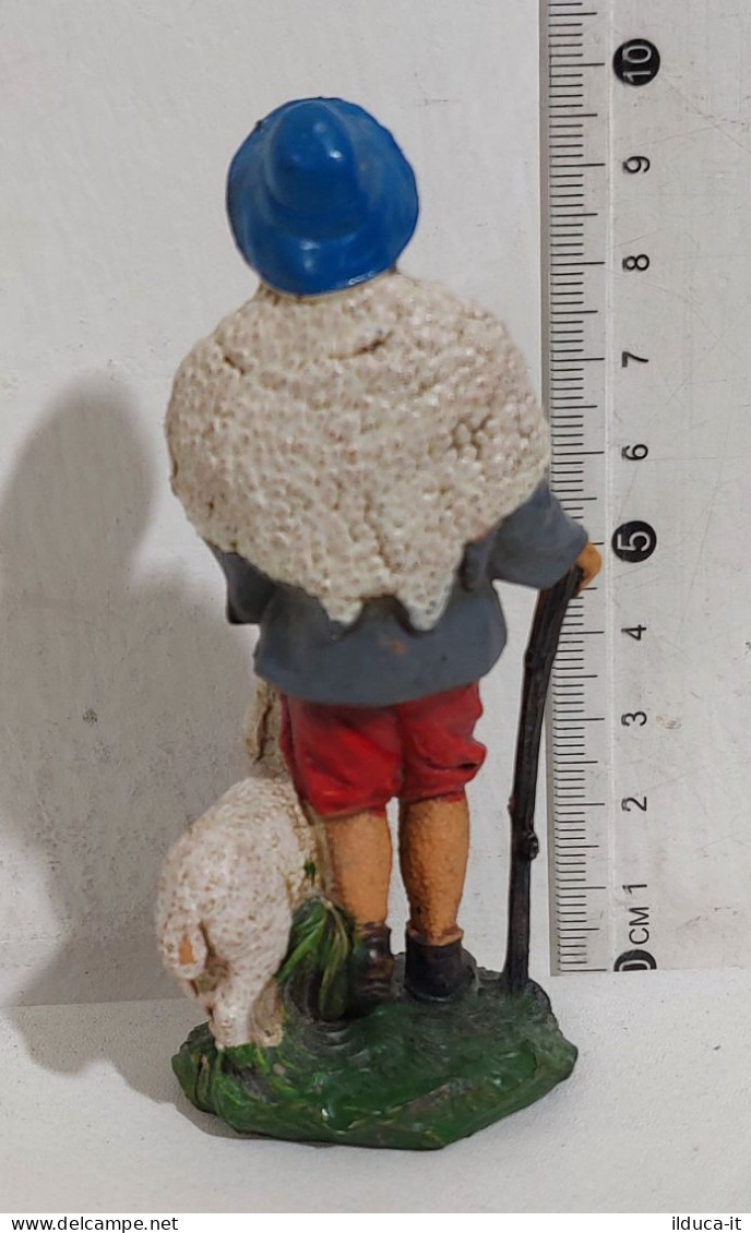 66112 Pastorello Presepe - Statuina In Plastica - Uomo Con Pecora - Crèches De Noël