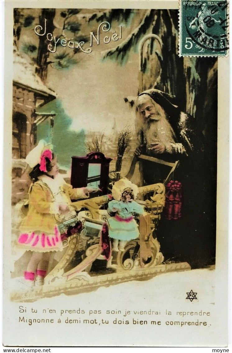 2111  -  SUPERBE  PERE NOEL  -   SANTA CLAUS          CARTE CIRCULEE EN  1908            (3) - Santa Claus