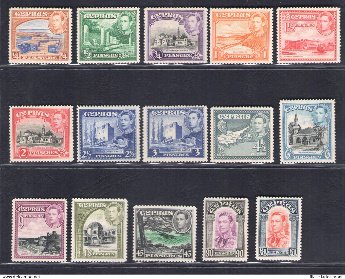 1938-51 Cipro, Stanley Gibbons N. 151/63 - MNH** - Other & Unclassified