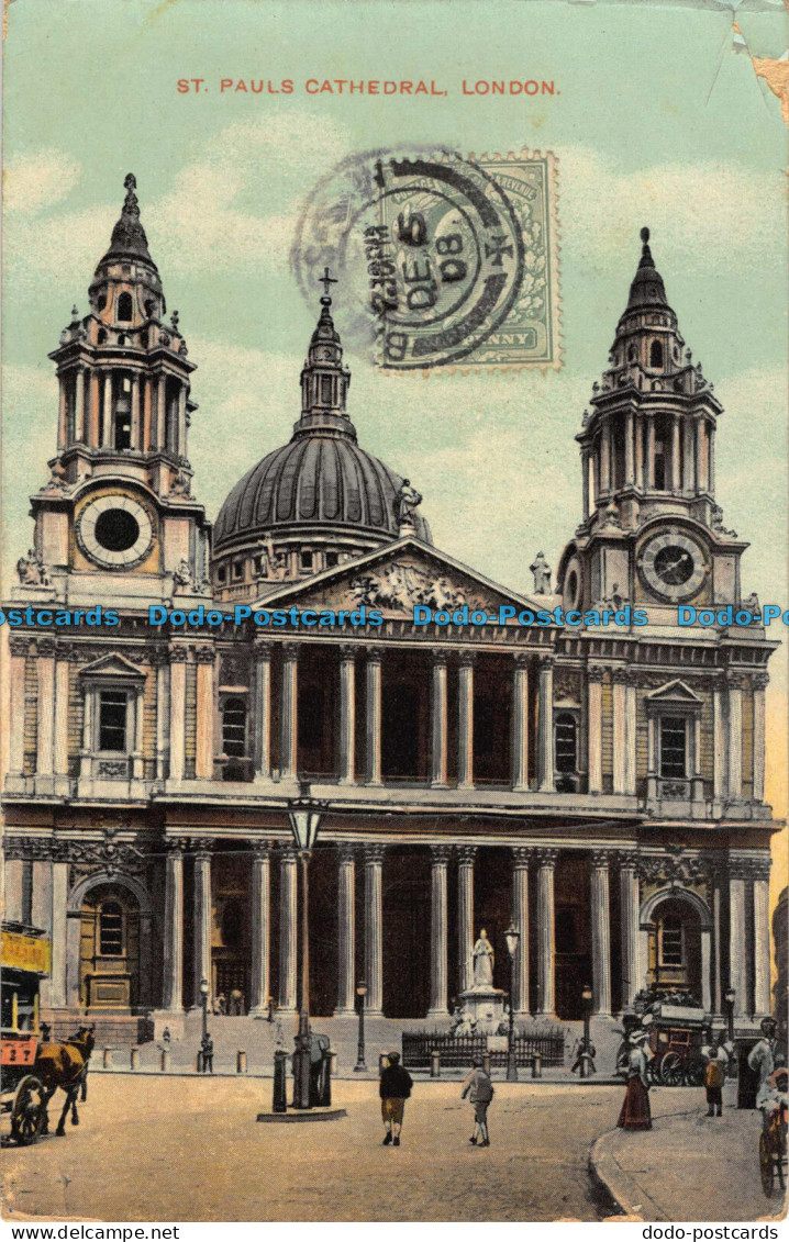 R043483 St. Pauls Cathedral. London. G. D. And D. L. The Star. 1908 - Altri & Non Classificati