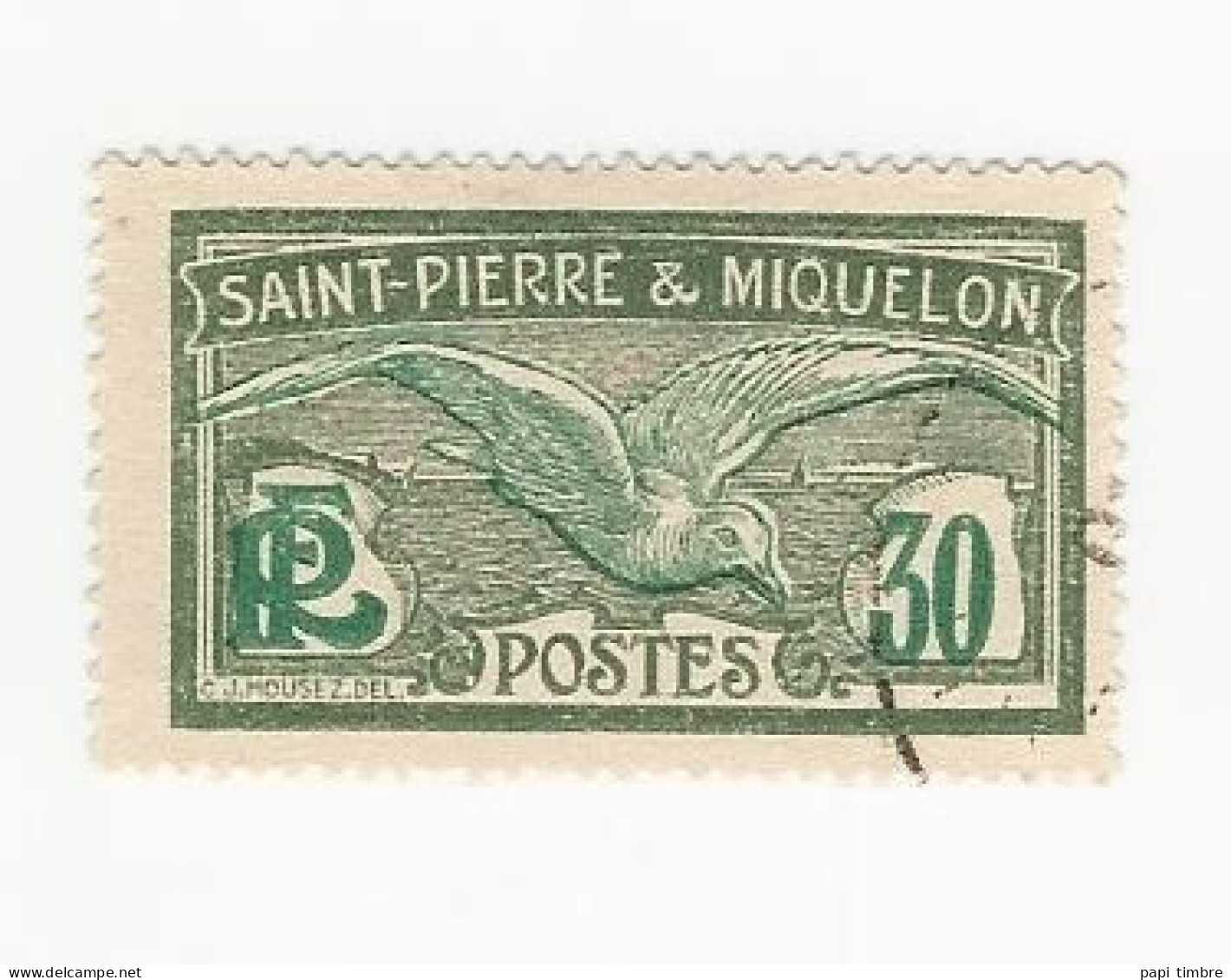 SPM-1922-28 -Goéland - N° 113 Oblitéré - Usados