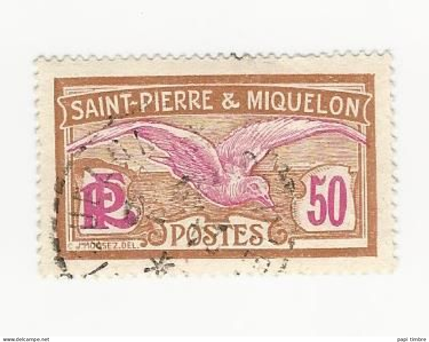 SPM-1922-28 -Goéland - N° 115 Oblitéré - Usados