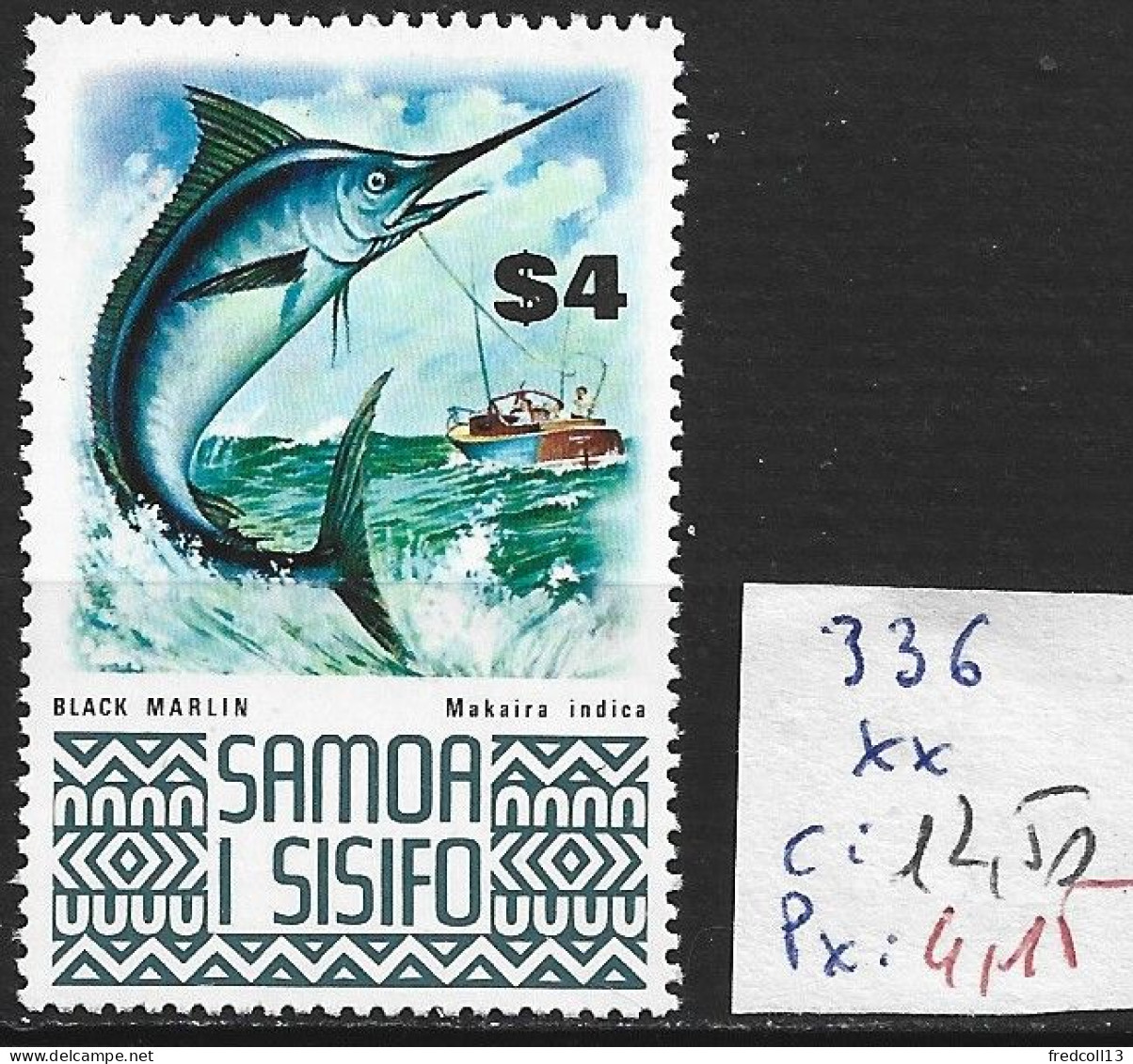 SAMOA 336 ** Côte 12.50 € - Fishes