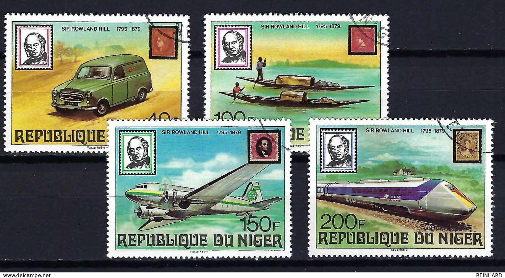 NIGER Komplettsatz Mi-Nr. 662 - 665 Transportmittel Gestempelt - Siehe Bild - Niger (1960-...)