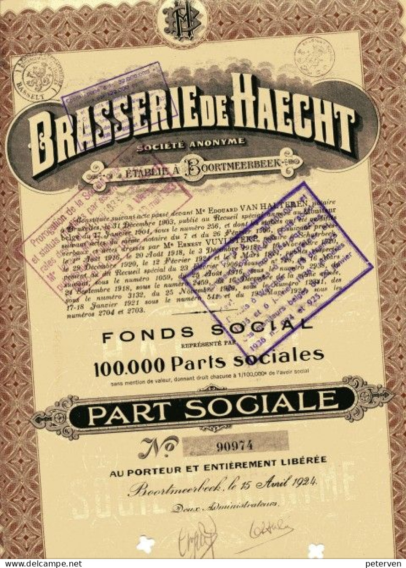 BRASSERIE De HAECHT De 1924 - Landwirtschaft