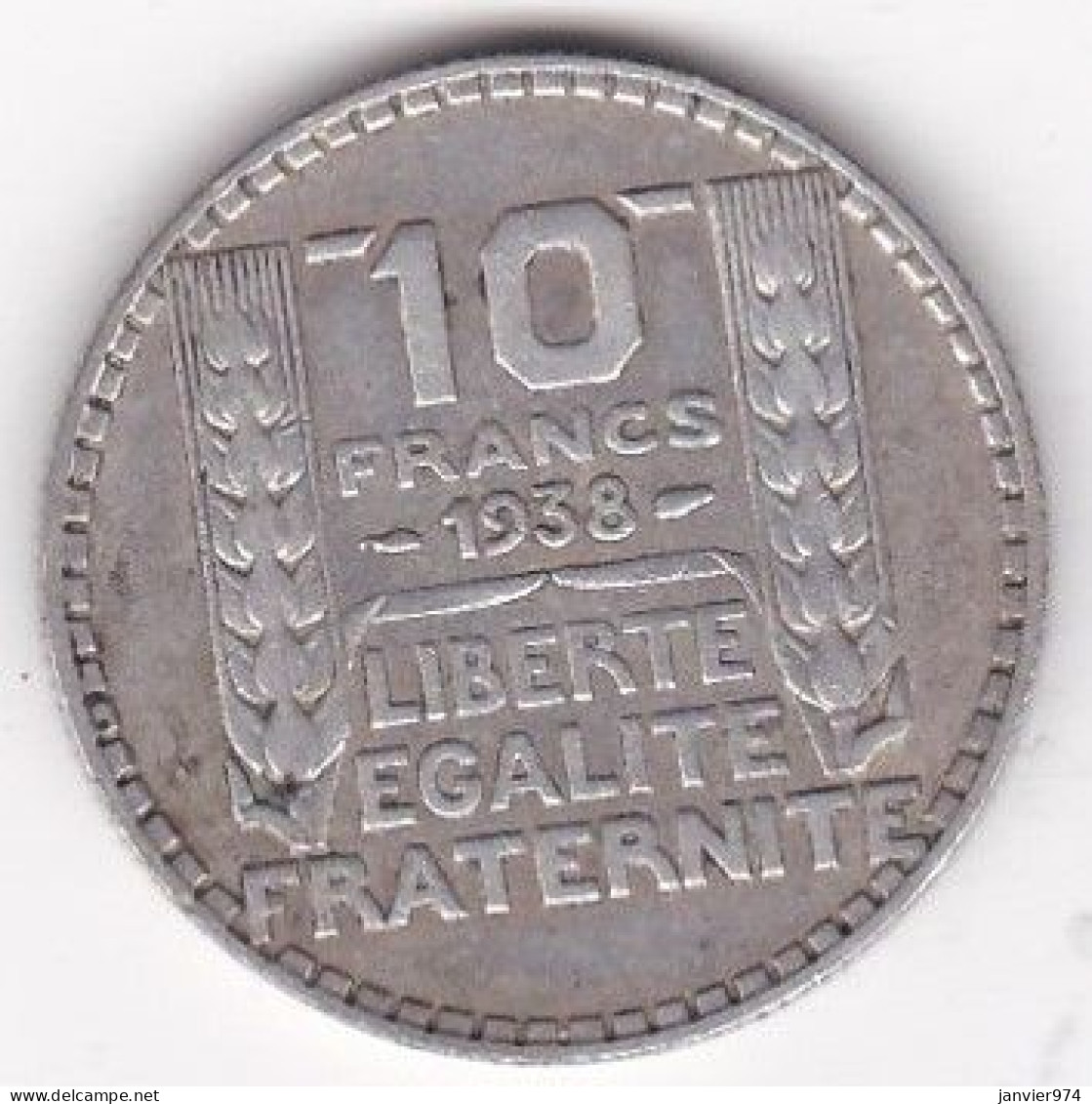 10 Francs Turin 1938, En Argent - 10 Francs