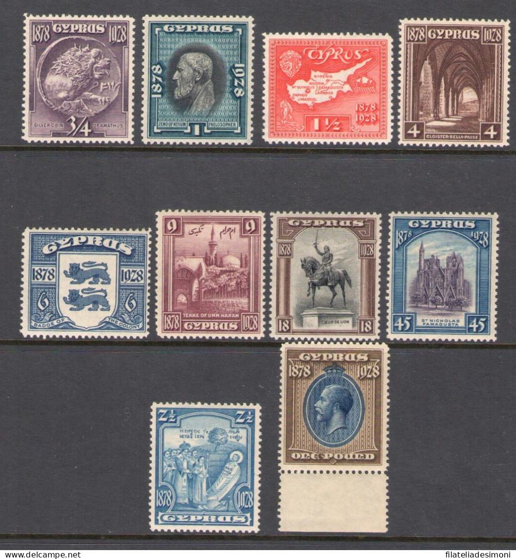 1928 Cipro, Stanley Gibbons N. 123/32 - MNH** - Andere & Zonder Classificatie