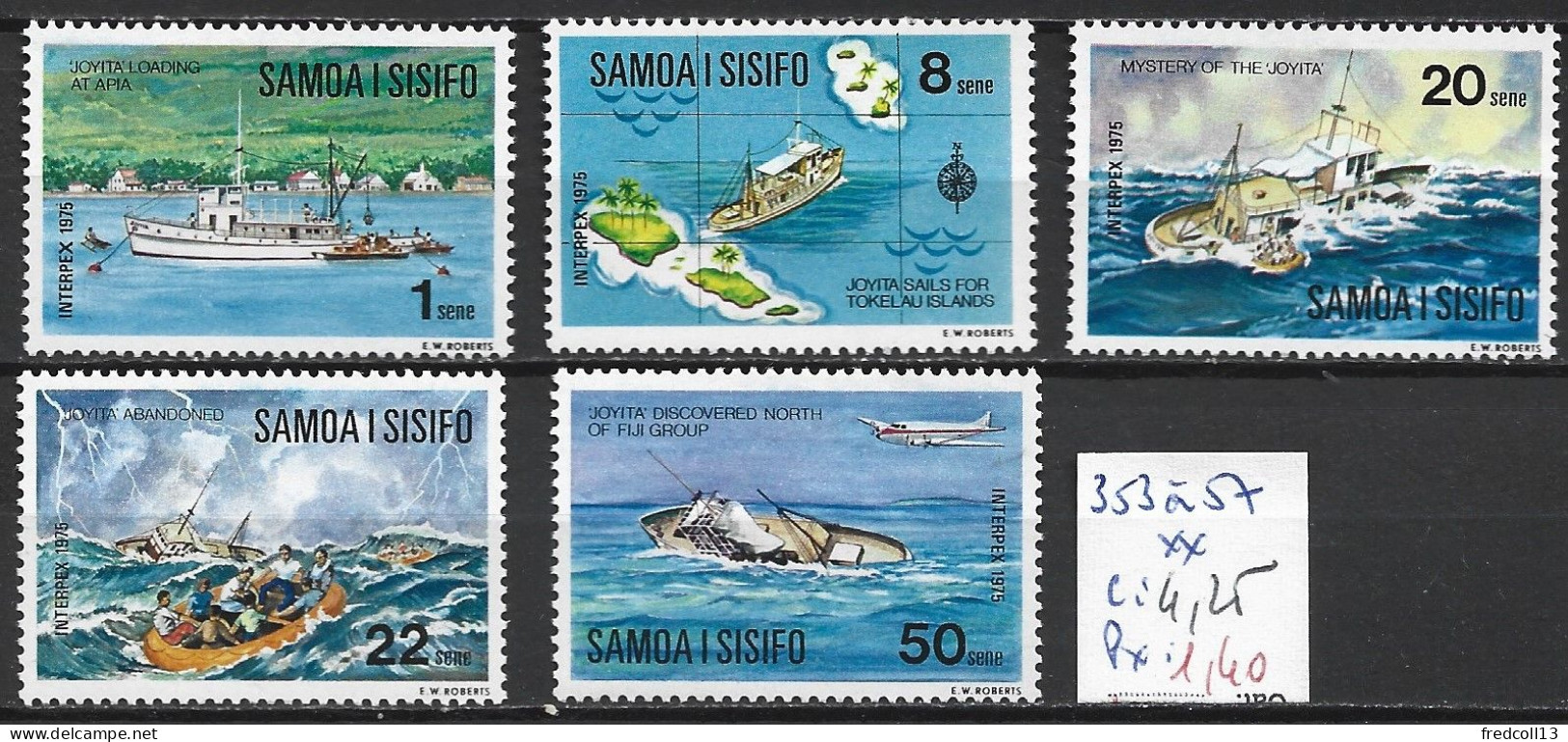 SAMOA 353 à 57 ** Côte 4.25 € - Samoa (Staat)