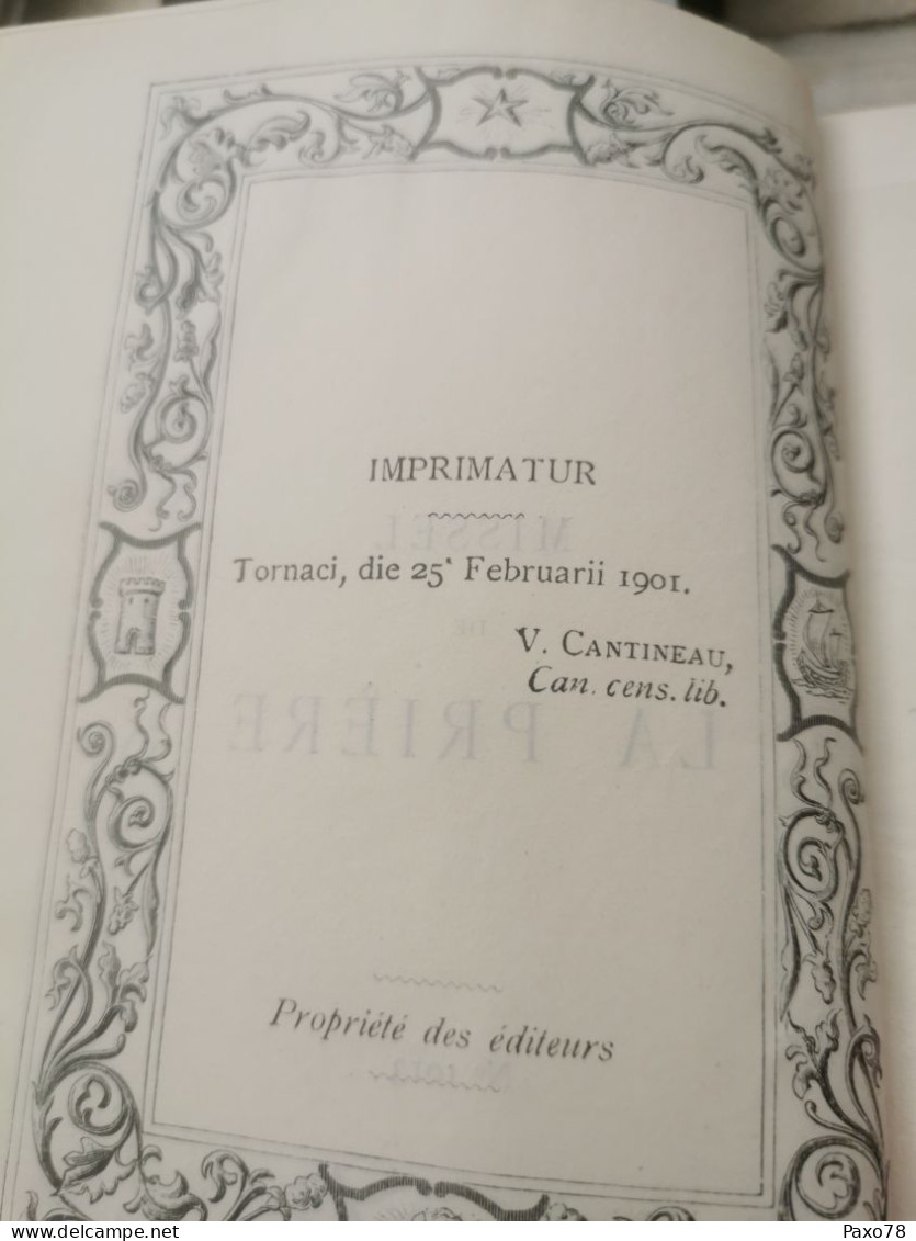 Missel De La Prière, Tornaci 1901. Excellent état - Religion & Esotérisme